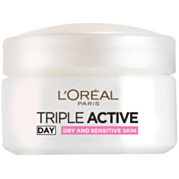 קרם לחות לפעולה משולשת לעור יבש ועדין Triple Active | L'Oreal לוריאל 