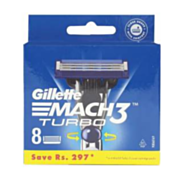 שמיניית סכיני גילוח מאך 3 טורבו - Gillette Mach3 Turbo | Gillette