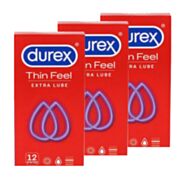 קונדומים דקים בתוספת חומר סיכה Thin Feel Extra Lube - מארז שלישייה