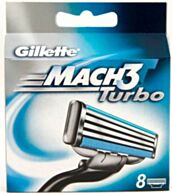 מאך 3 טורבו 8 סכיני גילוח Mach3 Turbo Shavings Blades | Gillette 