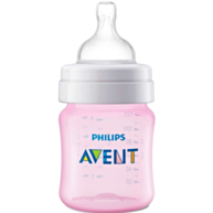 בקבוק אנטי קוליק 125 מ”ל ורוד Anti-colic | AVENT אוונט