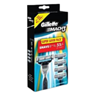 מכשיר גילוח ג'ילט MACH3 עם 5 סכיני גילוח | Gillette