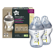 2 בקבוקים מסדרת closer to nature 260 מ”ל 0m+ איור ינשוף | Tommee Tippee