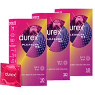 קונדומים Durex Pleasure Me עם צלעות רטט - מארז שלישייה | דורקס