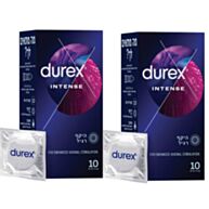 קונדומים Durex Intense עם צלעות ונקודות בתוספת חומר סיכוך - מארז זוגי | דורקס